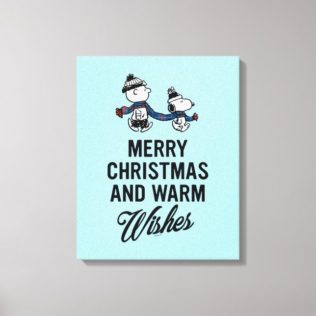 Peanuts | Merry Christmas Snoopy & Charlie Brown Canvas Print (Front)