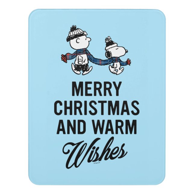Peanuts | Merry Christmas Snoopy & Charlie Brown Door Sign (Contemporary Vert)