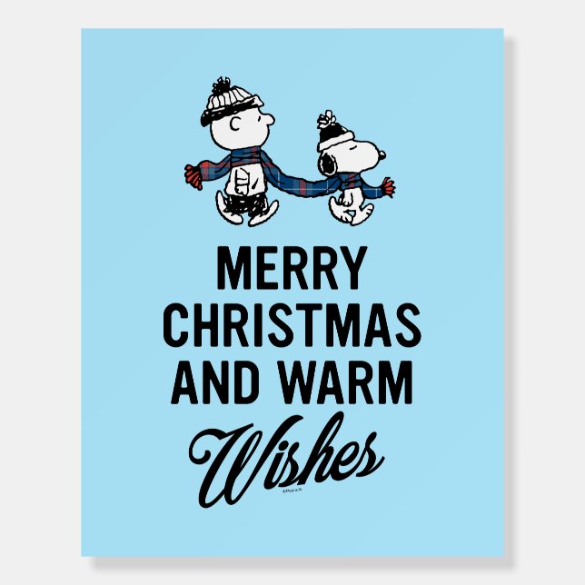 Peanuts | Merry Christmas Snoopy & Charlie Brown Foam Board (Front)