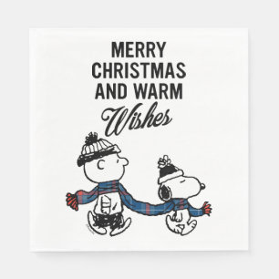 Peanuts   Merry Christmas Snoopy & Charlie Brown Napkins