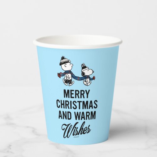 Peanuts  Merry Christmas Snoopy  Charlie Brown Paper Cups