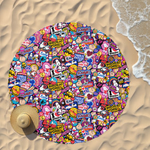 Peanuts Mixtape Patch Pattern Beach Towel