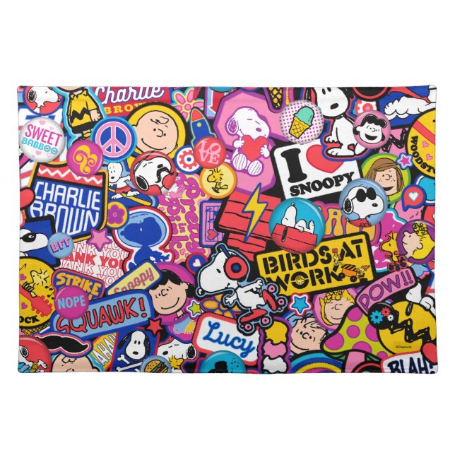 Peanuts | Mixtape Patch Pattern Cloth Placemat (Front)