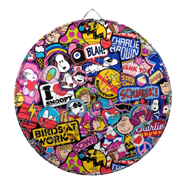 Peanuts | Mixtape Patch Pattern Dart Board (Front)
