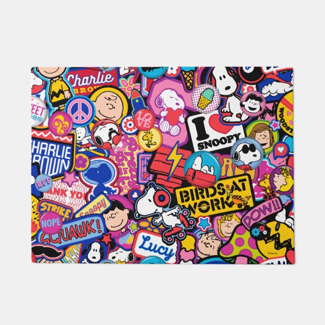Peanuts | Mixtape Patch Pattern Doormat (Front)