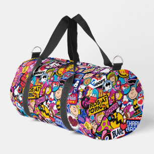Peanuts   Mixtape Patch Pattern Duffle Bag