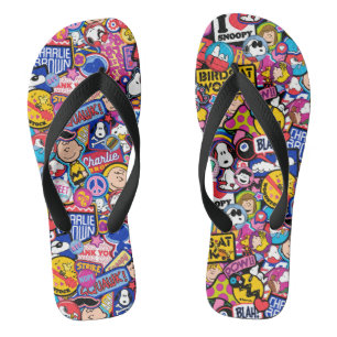 Peanuts   Mixtape Patch Pattern Flip Flops