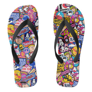 Peanuts | Mixtape Patch Pattern Flip Flops