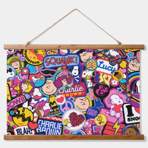Peanuts  Mixtape Patch Pattern Hanging Tapestry