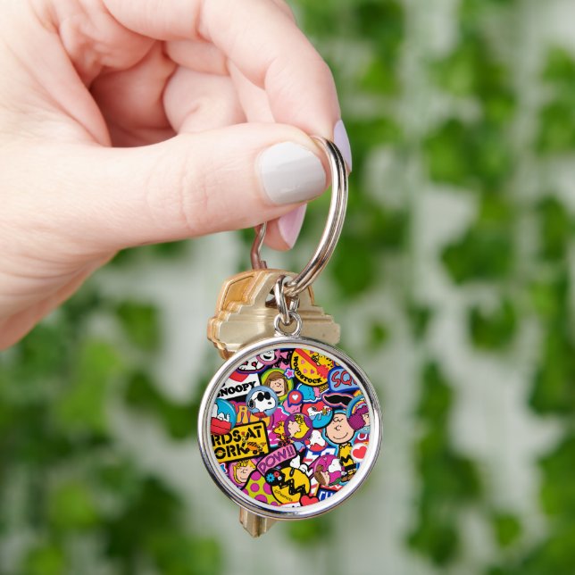 Peanuts | Mixtape Patch Pattern Keychain (Hand)