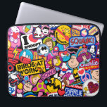 Peanuts | Mixtape Patch Pattern Laptop Sleeve<br><div class="desc">Check out this fun design featuring The Peanuts Gang in cute patches.</div>