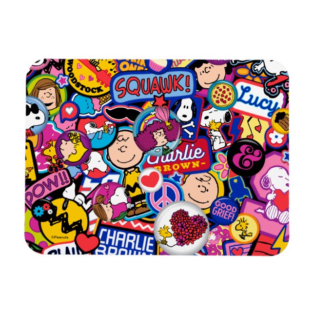Peanuts | Mixtape Patch Pattern Magnet (Horizontal)