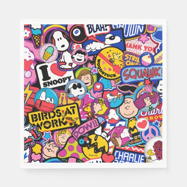 Peanuts | Mixtape Patch Pattern Napkins (Front)