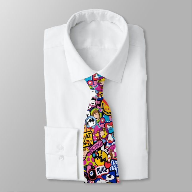 Peanuts | Mixtape Patch Pattern Neck Tie (Tied)
