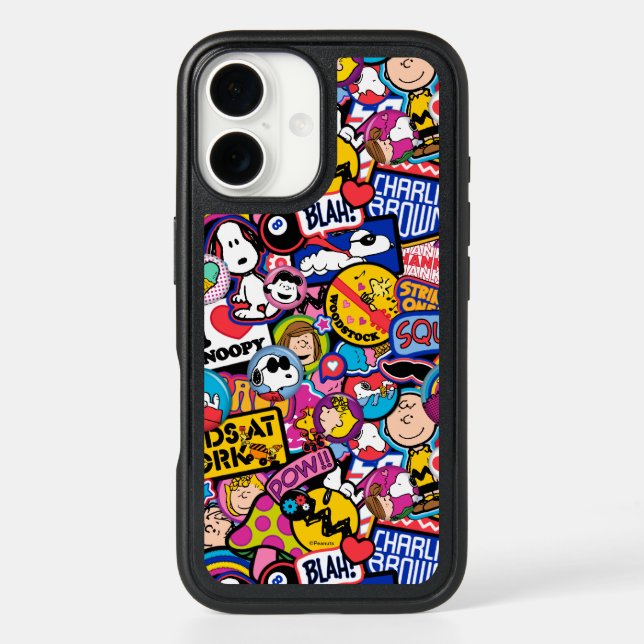 Peanuts | Mixtape Patch Pattern Otterbox iPhone Case (Back)
