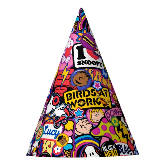 Peanuts | Mixtape Patch Pattern Party Hat (Front)