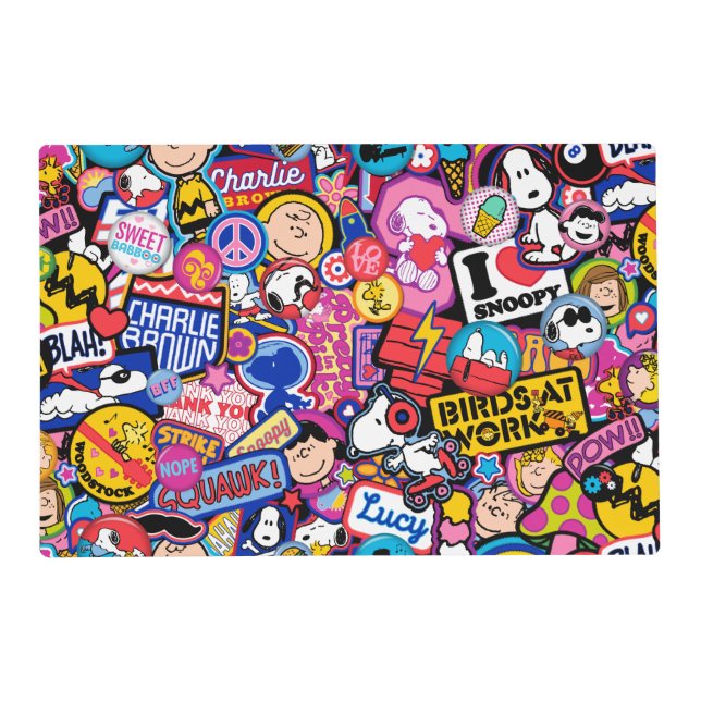 Peanuts | Mixtape Patch Pattern Placemat (Front)