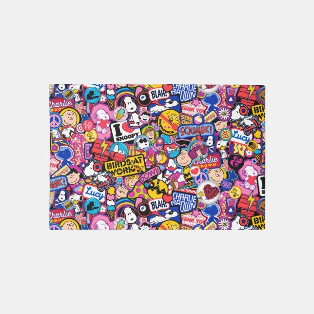 Peanuts | Mixtape Patch Pattern Rug (Front)