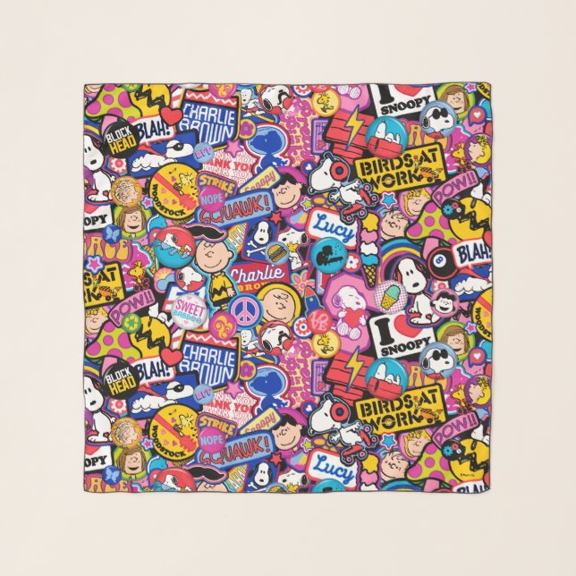Peanuts | Mixtape Patch Pattern Scarf (Front)