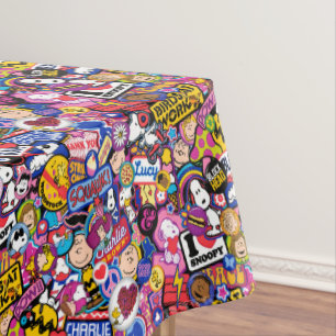 Peanuts Mixtape Patch Pattern Tablecloth