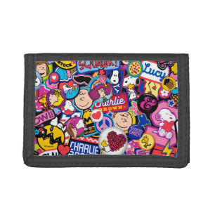 Peanuts   Mixtape Patch Pattern Trifold Wallet