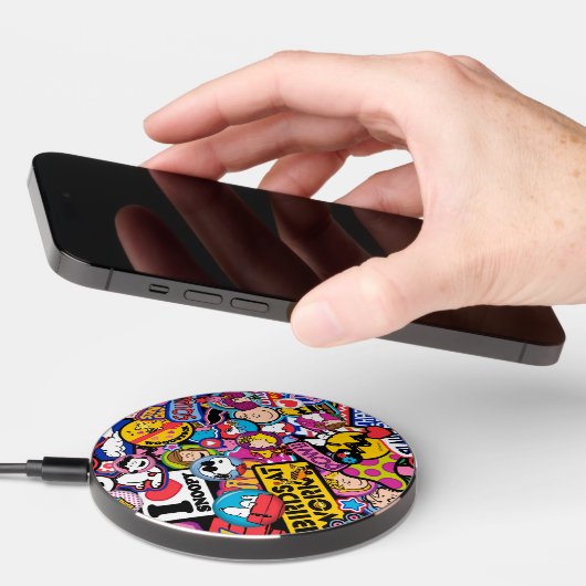 Peanuts | Mixtape Patch Pattern Wireless Charger (Hand)