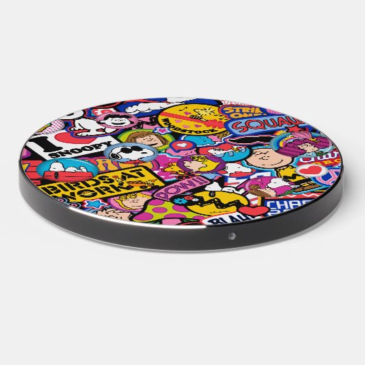 Peanuts | Mixtape Patch Pattern Wireless Charger (Front 2)