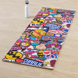 Peanuts Mixtape Patch Pattern Yoga Mat