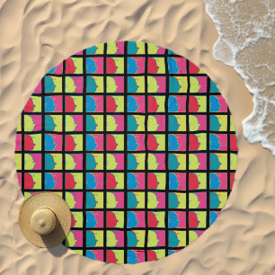 Peanuts Modern Pop Art Charlie Brown Beach Towel