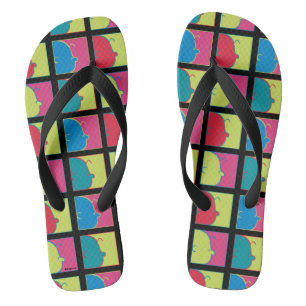Peanuts Modern Pop Art Charlie Brown Flip Flops
