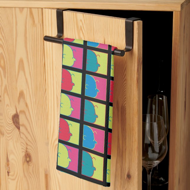 Peanuts | Modern Pop Art Charlie Brown Kitchen Towel (Thirds Fold)