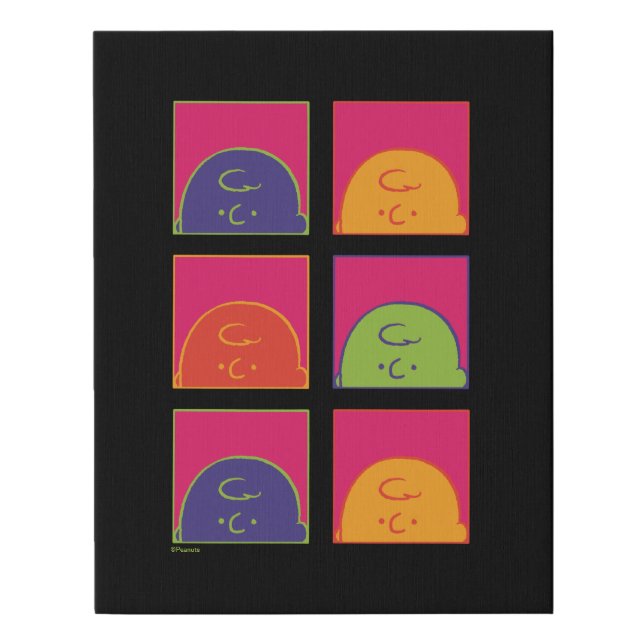 Peanuts | Modern Pop Art It's Charlie Brown Faux Canvas Print (Front)