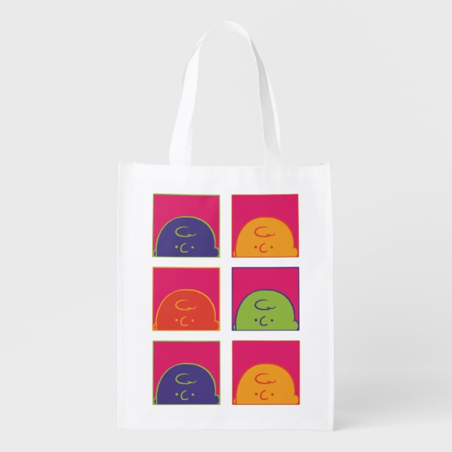 Peanuts | Modern Pop Art It's Charlie Brown Grocery Bag (Front)