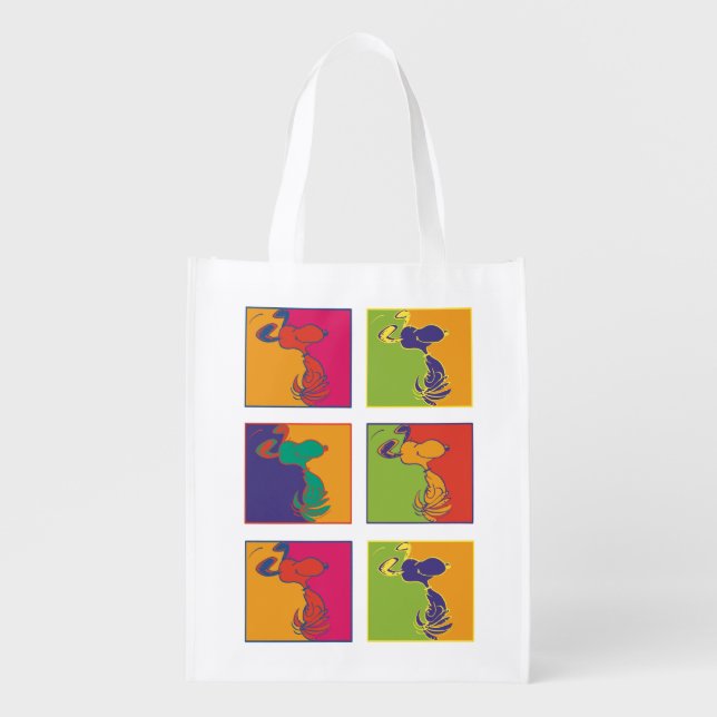 Peanuts | Modern Pop Art Snoopy Grocery Bag (Front)