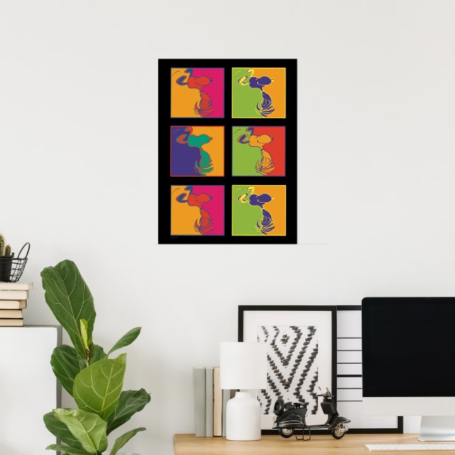 Peanuts | Modern Pop Art Snoopy Poster (Home Office)