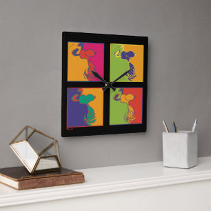 Peanuts Modern Pop Art Snoopy Square Wall Clock