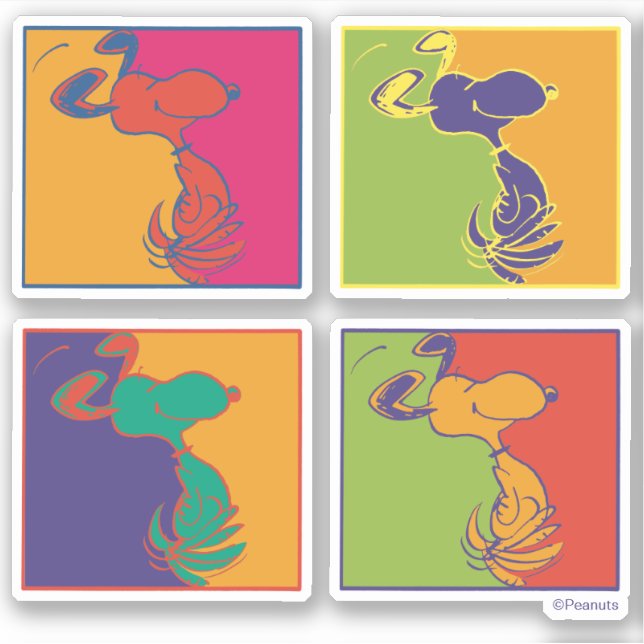 Peanuts | Modern Pop Art Snoopy Sticker (Front)