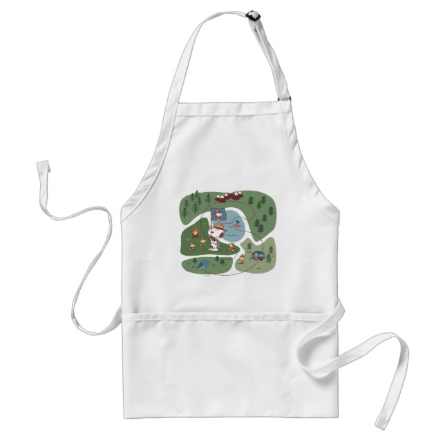 Peanuts | Nestled in the Mountains Campsite Adult Apron (Front)