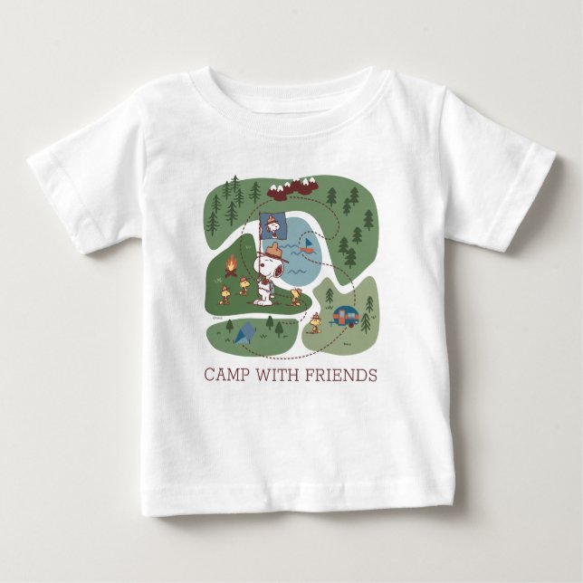 Peanuts | Nestled in the Mountains Campsite Baby T-Shirt (Front)