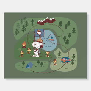 Peanuts   Nestled in the Mountains Campsite Foam Board