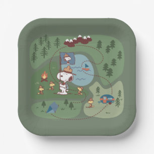 Peanuts   Nestled in the Mountains Campsite Paper Plates