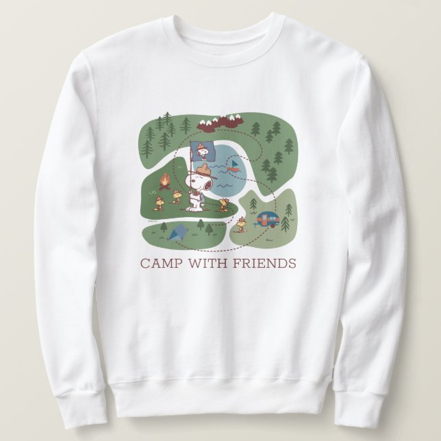 Peanuts | Nestled in the Mountains Campsite Sweatshirt (Design Front)