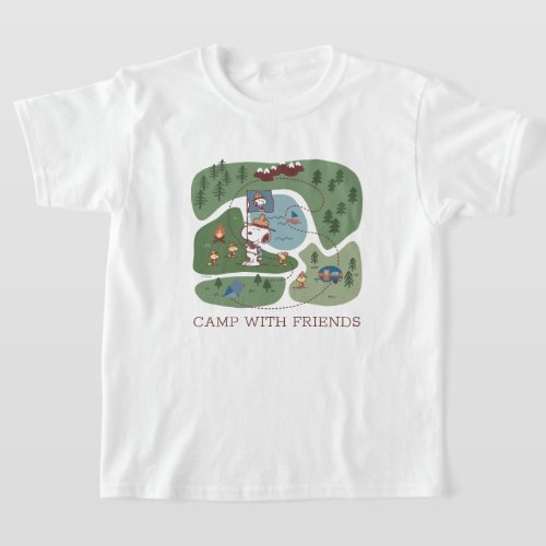 Peanuts  Nestled in the Mountains Campsite T_Shirt