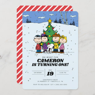 Peanuts Oh What Fun it is to Be One Invitation