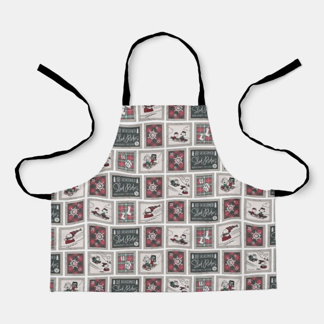 Peanuts | Old Fashioned Sleigh Rides Pattern Apron (Front)