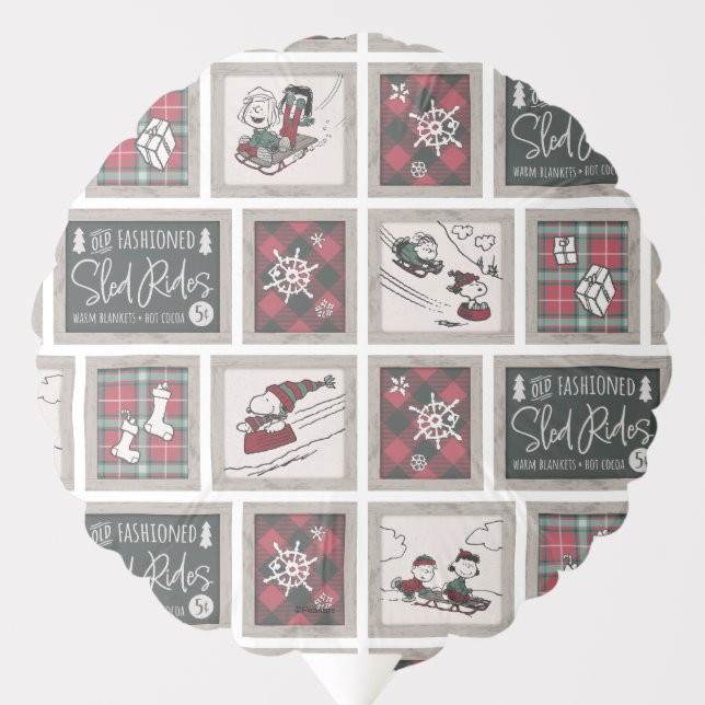 Peanuts | Old Fashioned Sleigh Rides Pattern Balloon (Front)