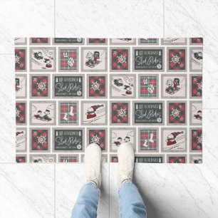 Peanuts   Old Fashioned Sleigh Rides Pattern Doormat