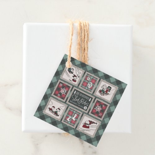 Peanuts  Old Fashioned Sleigh Rides Pattern Favor Tags