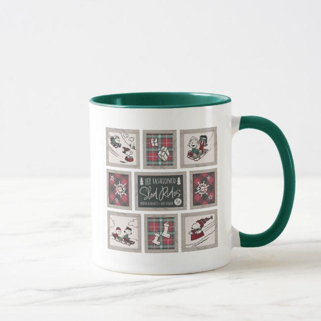Peanuts | Old Fashioned Sleigh Rides Pattern Mug (Right)