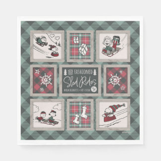 Peanuts | Old Fashioned Sleigh Rides Pattern Napkins